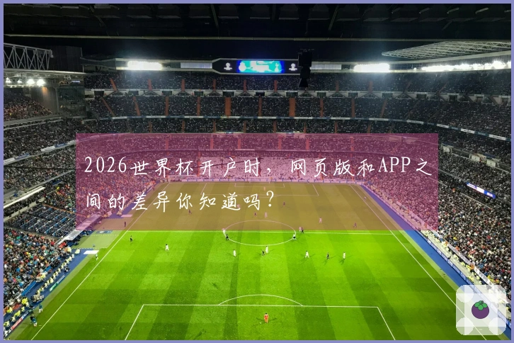 2026世界杯开户时，网页版和APP之间的差异你知道吗？
