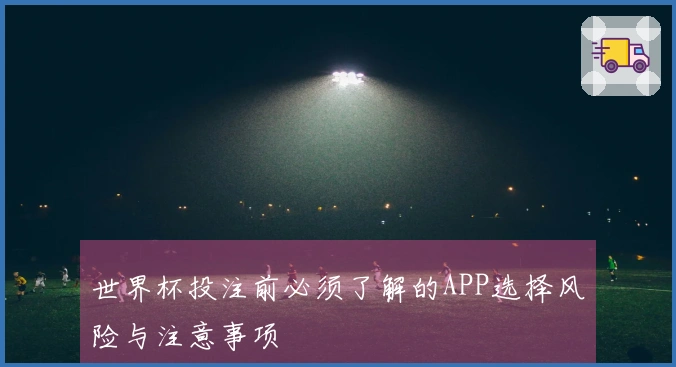 世界杯投注前必须了解的APP选择风险与注意事项